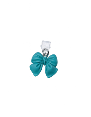 Teal Bow Phone Charm Plug-In — $3.00